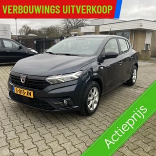 Hoofdafbeelding Dacia Sandero Dacia Sandero 1.0 Comfort Airco, Camera Cruise control, Apple Radio-USB, Bluetooth, lichtmetaal