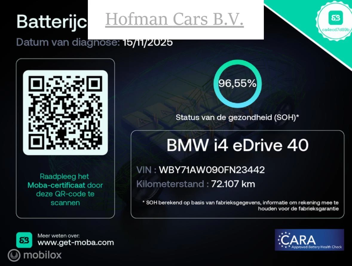 Hoofdafbeelding BMW i4