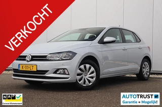 Volkswagen Polo 1.0 TSI Comfortline Business 95PK NAP! White Silver Metallic Navigatie Carplay Clima Android Adaptive Cruise LED Inparkeerhulp