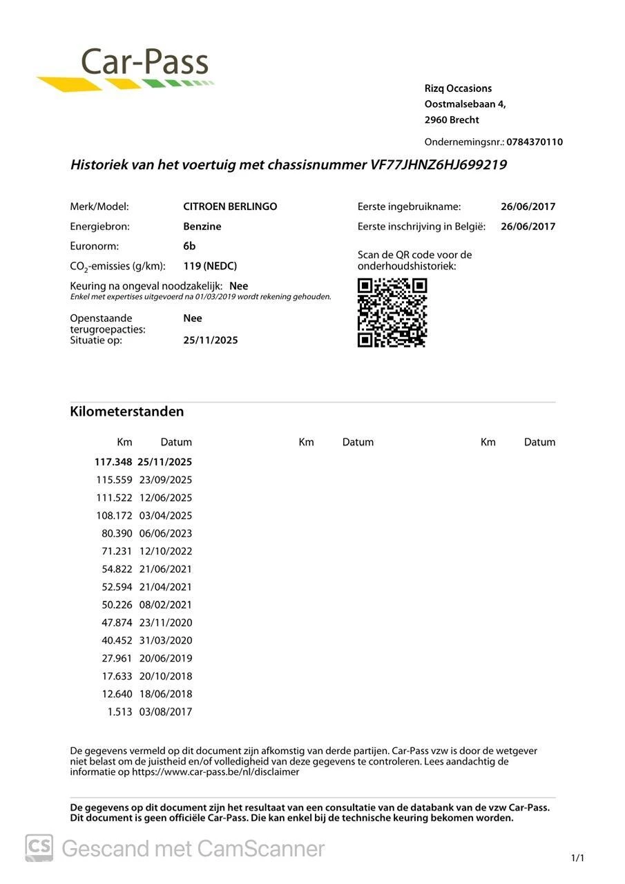 Hoofdafbeelding Citroën Berlingo