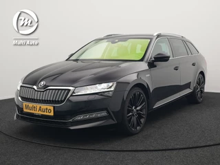 Hoofdafbeelding Škoda Superb Škoda Superb Combi TSI iV Laurin & Klement Plug In Hybrid 218pk PHEV | Black Optic L&K | Cruise Control | Crystal LED | Keyless | Lederen Sportstoelen Memory & Verwarmd | Apple Carplay | Canton Audio | Navigatie | Verwamd Stuur | DAB |