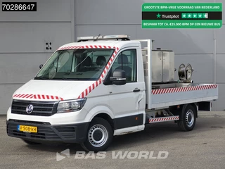Volkswagen Crafter 177pk Automaat Open Laadbak Reinigingswagen Trekhaak Airco Cruise Euro6 Pritsche Pickup Open Box Hogedrukspuit Waterpomp Airco Trekhaak Cruise control