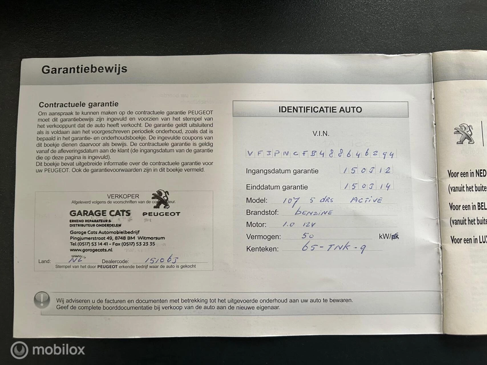 Hoofdafbeelding Peugeot 107