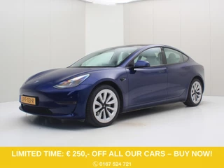 Tesla Model 3 Long-Range AWD 351pk 75 kWh FACELIFT 94% SoH [ WIT LEDER+WARMTEPOMP+AUTOPILOT+620KM WLTP+PREMIUM AUDIO ]