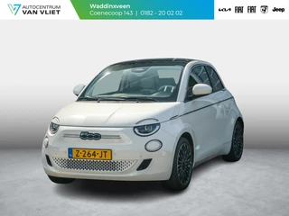 Fiat 500e La Prima 42 kWh | Clima | Cruise | Leder | 17" | Priv Glass | Winter Pack | JBL Sound | BSM | Apple Carplay