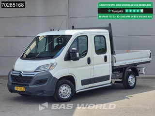 Hoofdafbeelding Citroën Jumper Citroën Jumper 130PK Open Laadbak Dubbel Cabine Trekhaak Euro6 Pritsche Pickup Open Box Trekhaak
