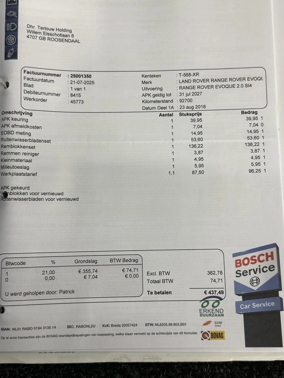 Hoofdafbeelding Land Rover Range Rover Evoque