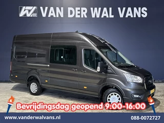 Ford Transit 2.0 TDCI 185pk L4H3 Dubbele Cabine Euro6 Airco | 6-Zits | Camera | Cruisecontrol Parkeersensoren, 2800kg trekvermogen