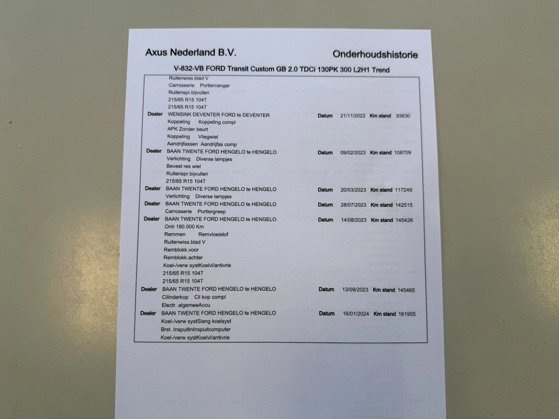 Hoofdafbeelding Ford Transit Custom