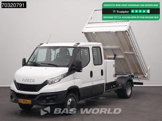 Iveco Daily 35C16 3.0L Dubbel Cabine met Kist Dubbellucht 3,5t Trekhaak Navi Airco Euro6 Tipper Benne Kieper Airco Trekhaak Cruise control