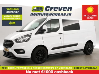 Ford Transit Custom 320 2.0 TDCI L2H1 Limited | Dubbele Cabine | 6 Persoons Airco Camera Carplay Cruise PDC 18''LMV Trekhaak