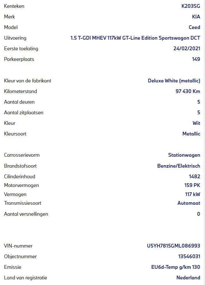 Hoofdafbeelding Kia Ceed Sportswagon