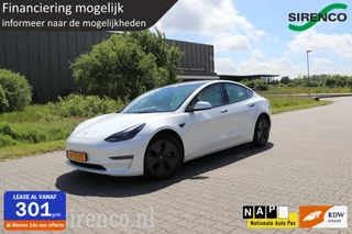 Tesla Model 3 Long Range AWD 75 kWh facelift warmtepomp trekhaak  el. achterklep stuur+ stoelverwarming v+a white on white panodak