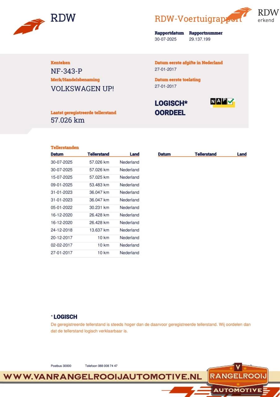 Hoofdafbeelding Volkswagen up!