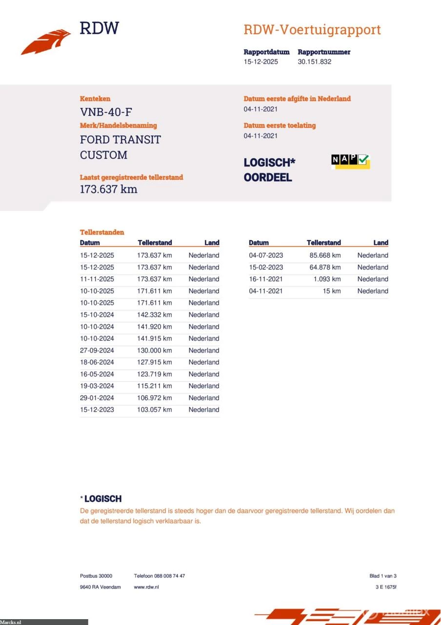 Hoofdafbeelding Ford Transit Custom