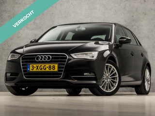 Audi A3 Sportback 1.4 TFSI Sportline Automaat (NAVIGATIE, BLUETOOTH, CRUISE, CLIMATE, LED, ARMSTEUN, SPORTSTOELEN, LEDER, LM VELGEN, TREKHAAK, NIEUWE APK, NIEUWSTAAT)