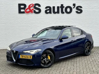 Alfa Romeo Giulia 2.0T Super Squadra Tuning 300+ PK Cruise Climate Leer Stoel- stuurverwarming Apple / Android Navi Camera Pano