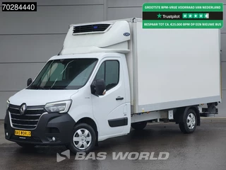 Renault Master 165PK Koelwagen Laadklep Zijdeur Carrier Xarios 350 LED Airco Cruise Camera Euro6 Koel Koeler Kühl Kühler Kühlwagen Kühlkoffer 18m3 Airco Cruise control