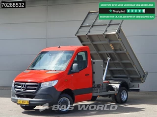 Mercedes Sprinter 514 CDI Open Laadbak met Kist Dubbellucht 3,5t Trekhaak Airco Cruise Euro6 Pritsche Pickup Open Box 2m3 Airco Trekhaak Cruise control