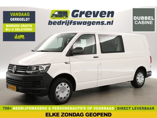 Volkswagen Transporter 2.0 TDI L2H1 | Dubbele Cabine | 6 Persoons | Airco Cruise Carplay Navigatie Elektrpakket