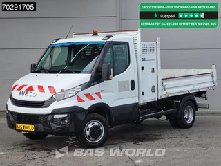Iveco Daily 35C16 Open Laadbak met Kraan Dubbellucht 3,5t Trekhaak Airco Cruise Camera Euro6 Pritsche Pickup Open Box Crane Kran Kranwagen 2m3 Airco Trekhaak Cruise control