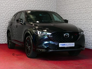 Mazda CX-5 E-SKYACTIV MHEV 2.0 165 PK HOMURA LEER BOSE ELEK.KLEP HEADUP 360.CAMERA 19''LMV FULL LED CARPLAY NAVI STOEL/STUUR VERW. STOELKOELING DIG.DASH 06/2024