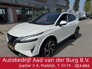 Nissan Qashqai 1.3 MHEV Automaat Tekna Plus , Trekhaak afneembaar 1.800kg trekken  , Panorama dak , Full options , Luxe uitvoering , Leer & stoel en stuur verwarming , Massage stoel