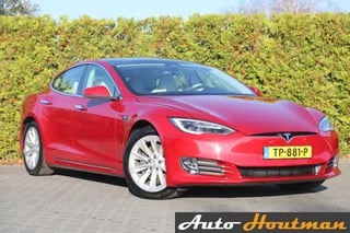 Tesla Model S 100D Long range Autopilot 2.5 Alcantara|Leder|Panodak|Camera|Nav|Pdc|LMV|A.Cruise|Rood metallic