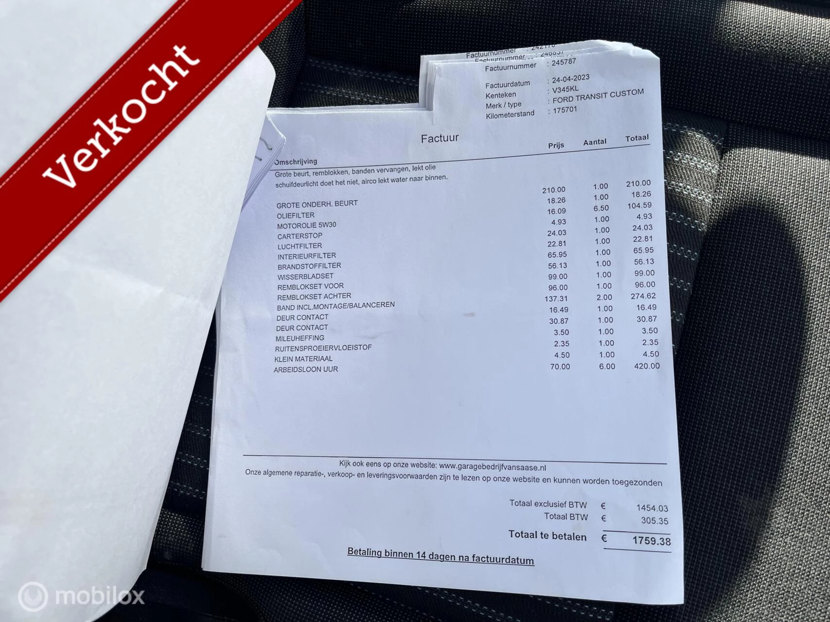 Hoofdafbeelding Ford Transit Custom