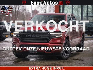 Dodge Ram 1500 LIMITED SPORT 5.7 V8 HEMI 402 PK | MEEST VOLLE EN LUXE UITVOERING | PRACHTIGE DELMONICO RED PEARL | CREW CAB 5 PERSOONS | DUBBELE CABINE DC | MEEST ROYALE EN COMFORTABELE BEDRIJFSAUTO | HEAD-UP | LUCHTVERING | RONDOM CAMERA | MWK KLEP | PANORAMA DAK |