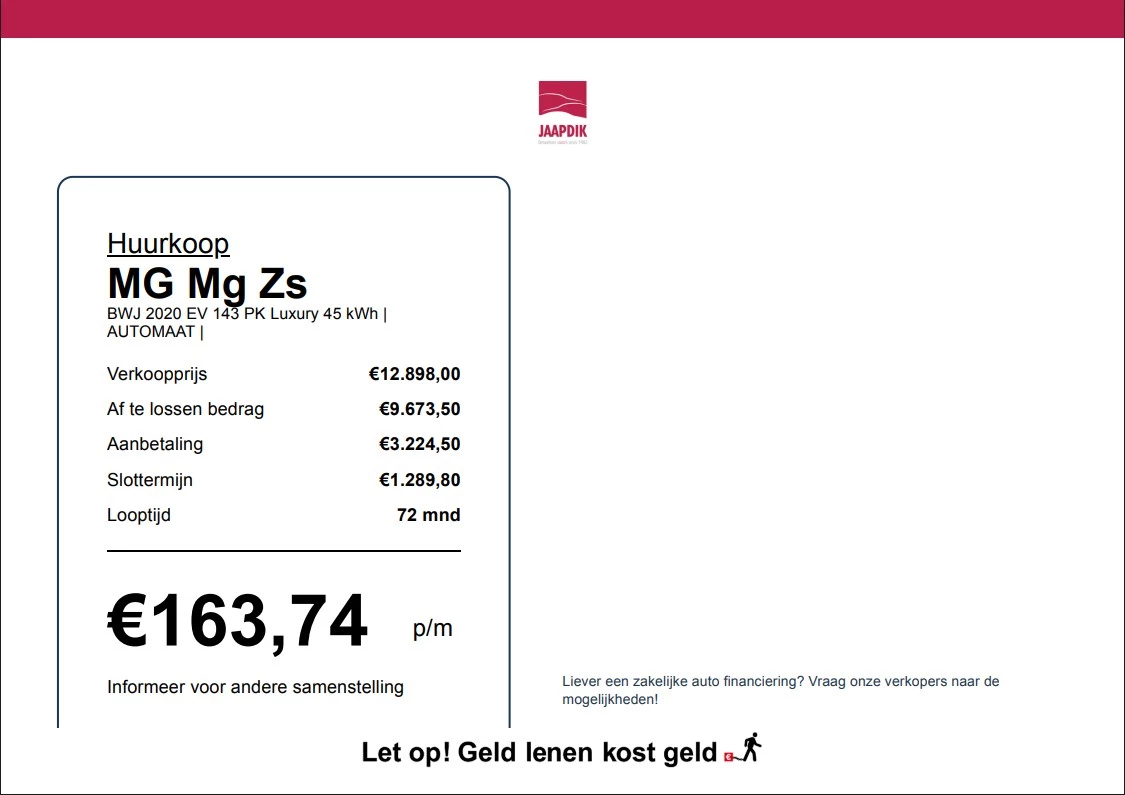 Hoofdafbeelding MG ZS EV