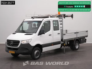 Mercedes Sprinter 514 CDI Automaat Kraanwagen 995kg HIAB T-CLX 018 B-2 Dubbel Cabine Trekhaak Airco Imperiaal Euro6 Kraan Crane Kranwagen Pritsche Pickup Open Box Laadbak Airco Trekhaak