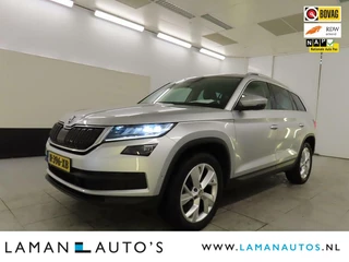 Skoda Kodiaq 1.5 TSI 150pk DSG Business Edition Plus Aut. | Panorama Open dak Virtual 360 Camera Leder/Alcantara CarPlay Columbus Canton ECC Navi LED ACC 19" Triglav LMV BLIS Trekhaak Metallic | Voorschoten