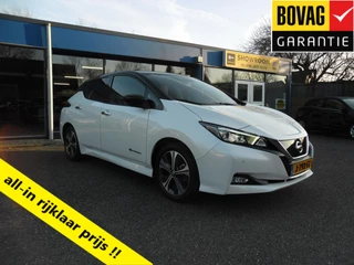 Hoofdafbeelding Nissan Leaf Nissan Leaf Tekna 40 Kwh SOH 95% Nav Ecc Leder 17"Lmv 360 Camera Pdc Bose Xenon 52574 Km Rijklaarprijs