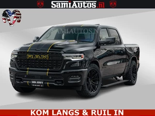 Dodge Ram 1500 Limited Night H.O 540HP 706Nm | Massage + Full Option | De Meest Luxe en Volle Pick-Up in zijn Klasse | Comfortabele Dubbele Cabine met Royale 5 Zitplaatsen | BPM vrij | Nu Leverbaar uit Voorraad | Voorraad Nr 2295 - 8559