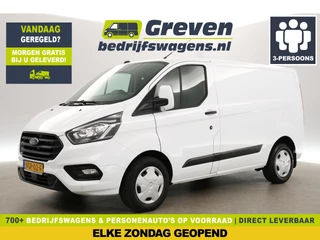 Ford Transit Custom 320 2.0 TDCI L1H1 Airco Cruise LED Parkeersensoren 3 Persoons Schuifdeur
