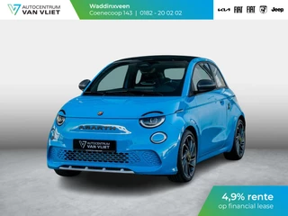 Hoofdafbeelding Abarth 500e Abarth 500e 42 kWh Scorpionissima 155pk | Cabrio | Clima | Keyless | Camera | LED | JBL | 18" | Alcantara | Navi | Stoelverwarming | 1 van 1949 | Apple Carplay |
