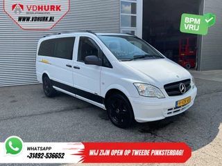 Mercedes-Benz Vito 113 CDI L3 DC Dubbel Cabine EXPORT Carplay/ Airco/ Camera/ 17” LMV/ PDC/ Trekhaak