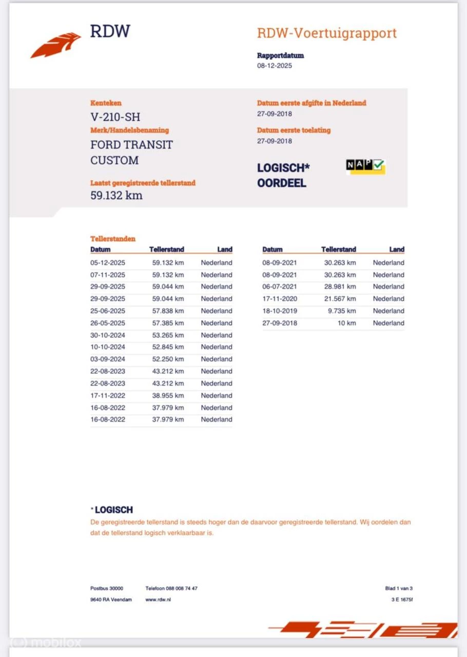 Hoofdafbeelding Ford Transit Custom