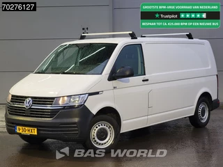 Volkswagen Transporter 65PK L2H1 90KM WLTP 37,3kWh 100% Elektrisch ABT E-transporter Airco 6m3 Airco Trekhaak