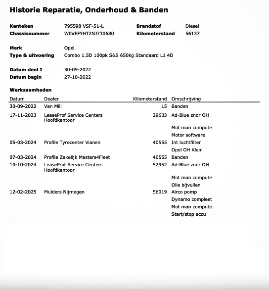 Hoofdafbeelding Opel Combo