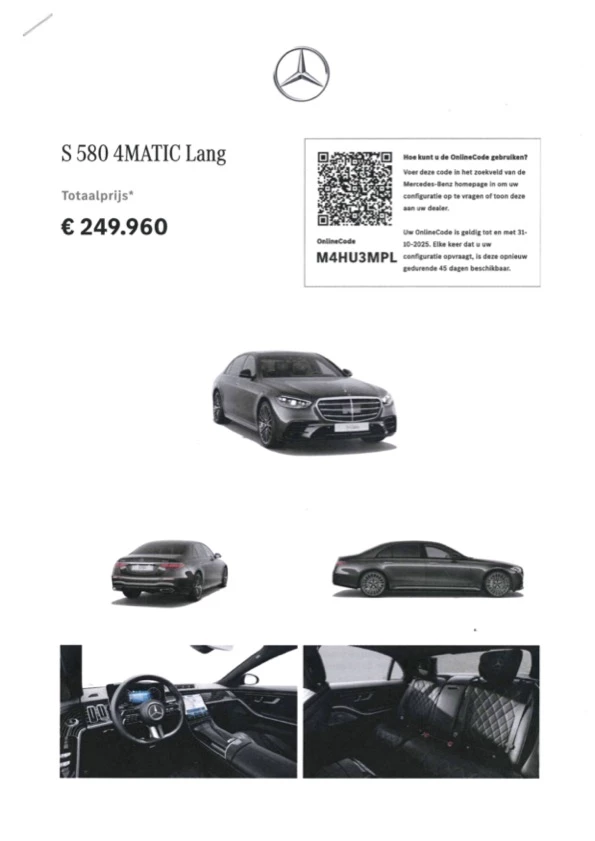 Hoofdafbeelding Mercedes-Benz S-Klasse