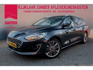 Ford Focus Wagon BWJ 2021 1.0 124 PK EcoBoost Hybrid Vignale TREKHAAK | PANORAMADAK | XENON | STOELVERW. | LEDER | STUURVERW. | ADAPTIVE CRUISE | ELEKTRISCHE ACHTERKLEP | CAMERA | CARPAY + ANDROID | LMV | PDC