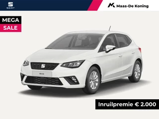 SEAT Ibiza Style Plus 1.0 95 pk TSI Hatchback 5 deurs | Candy white | Parkeersensoren achter | Apple carplay/ Android auto | 2000,- inruilvoordeel!
