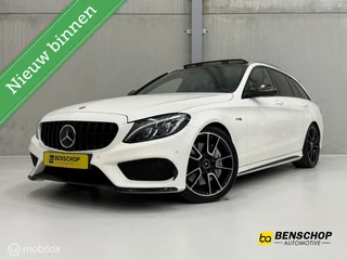 Hoofdafbeelding Mercedes-Benz C-Klasse Mercedes C-klasse Estate C43 AMG 4MATIC Panodak Leer AMG uitlaat Burmeister Camera 19 INCH