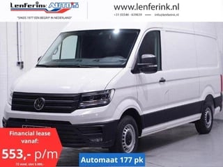 Volkswagen Crafter 35 2.0 TDI 177 pk L3H3 Aut. va 553,- p/mnd Navi Camera, Lane Assist, LED Koplampen, PDC V+A, 3-Zits, Nieuw