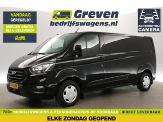 Ford Transit Custom 300 2.0 TDCI L2H1 Airco Camera Carplay Cruise LED Trekhaak Navi PDC 3 Persoons