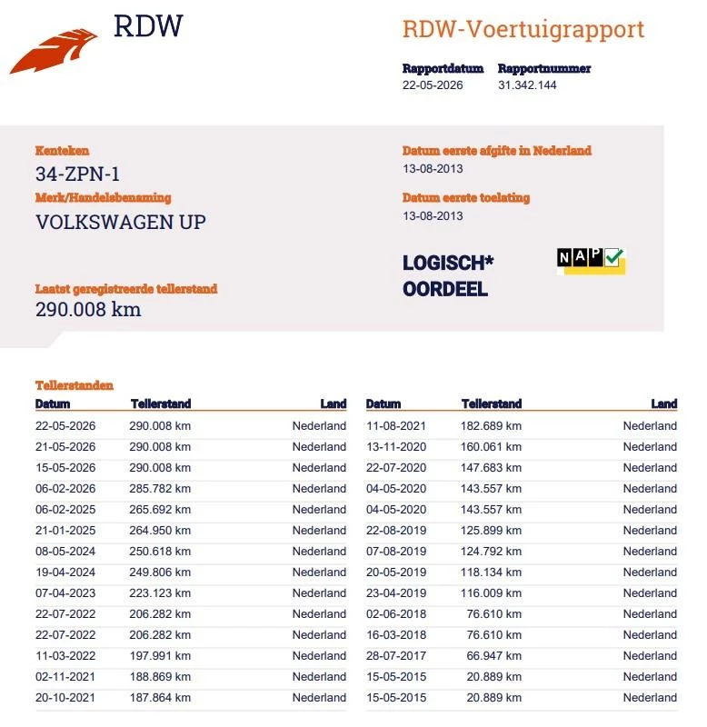 Hoofdafbeelding Volkswagen up!
