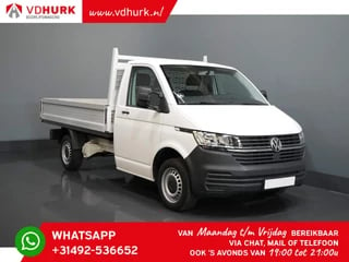 Volkswagen Transporter T6.1 2.0 TDI Open laadbak/ pick up/ Pritsche/ 290x193/ Standkachel/ Stoelverw./ 2.5t Trekverm./ Cruise/ Airco/ Trekhaak/ Pick up