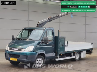 Iveco Daily 40C18 3.0L Kraanwagen Open Laadbak Hyya 017T 1320KG 3,5t Trekhaak Airco 180PK Kraan Cran Kranwagen Crane Pritsche Pickup Open Box Airco Trekhaak